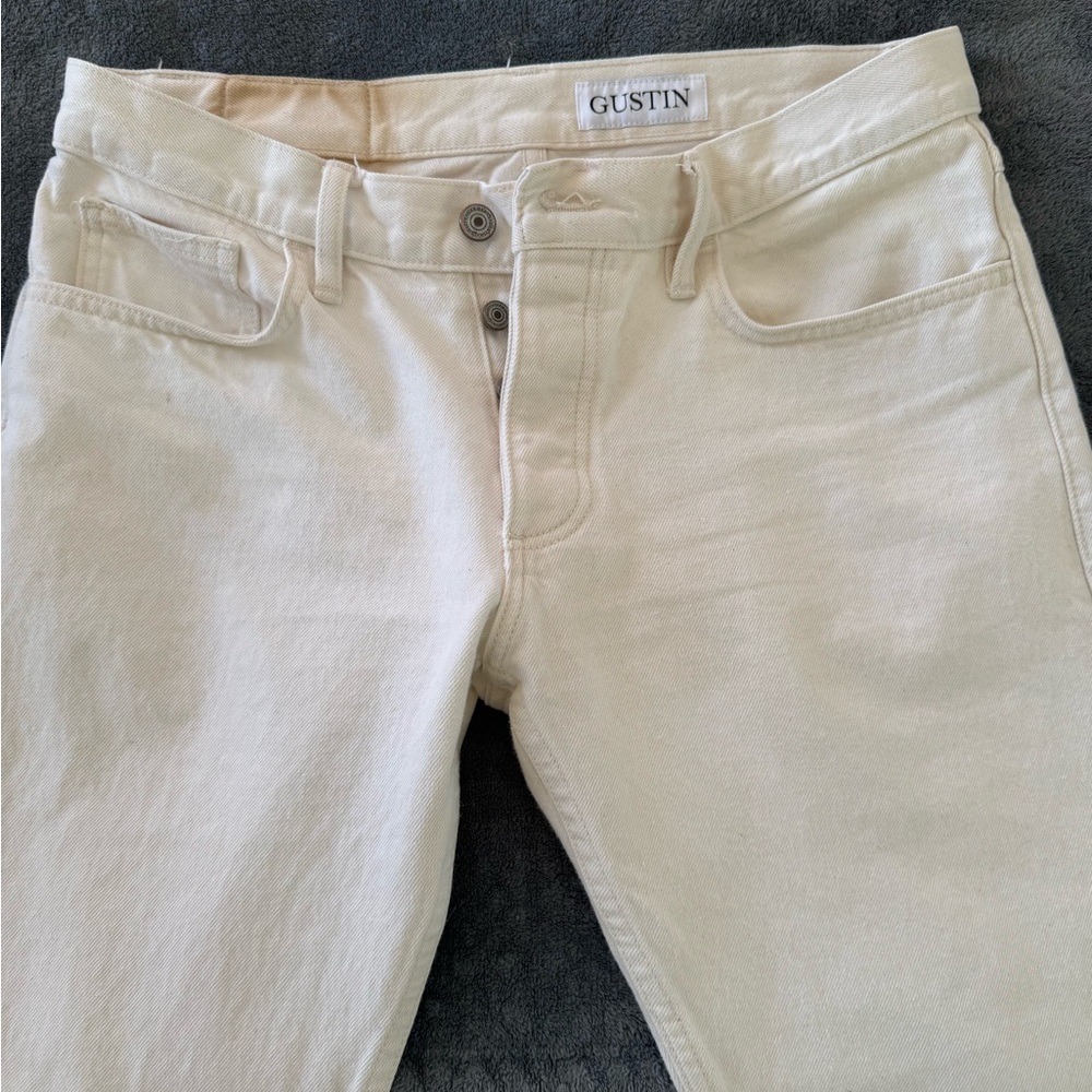 Gustin Men Jeans Slim in Off-White